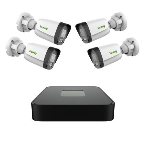 Kit Tiandy: NVR TC-R3104 PoE + 4 Cámaras TC-C321N 2MP Full HD