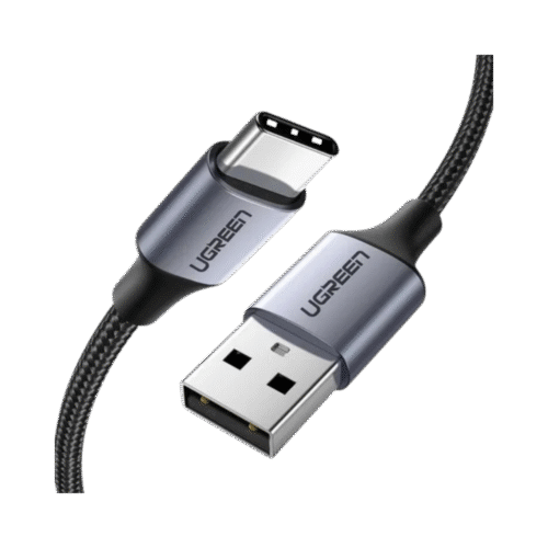 Cable De Carga Rápida USB-A a USB-C 3A Max 1m GrisNegro Ugreen
