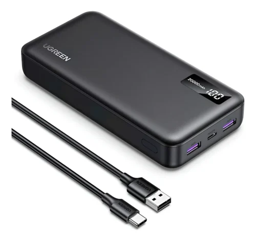 Power Bank Carga Rápida Bidireccional Cargador Portátil 20000 mAh 20W Gris Ugreen