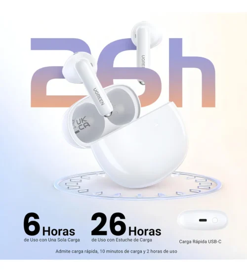 Auriculares Inalámbricos Hitune H5 Bluetooth 5.3 Blanco Ugreen