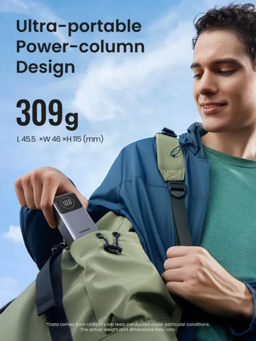 Power Bank Carga Rápida 12000 mAh 100w Gris/Negro Ugreen