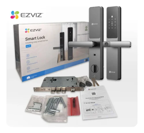 Cerradura Electrónica DL05 Huella Dactilar Múltiples Métodos de Acceso Color Gris Ezviz