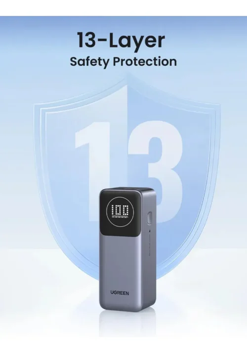 Power Bank Carga Rápida 12000 mAh 100w Gris/Negro Ugreen