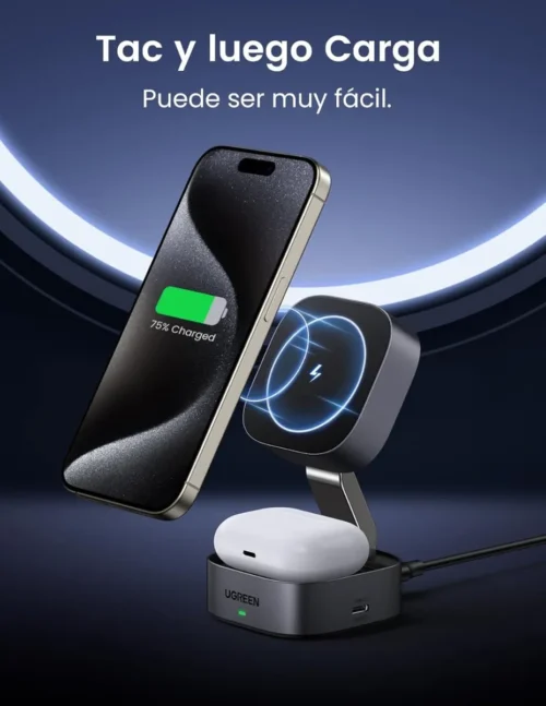 Cargador Magnético 2 en 1 (IPhone + Airpods) 7.5w Ugreen