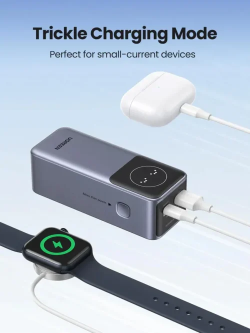 Power Bank Carga Rápida 12000 mAh 100w Gris/Negro Ugreen