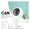 Combo Cámara Seguridad Wifi C6n 2MPX Interior  Ezviz + MicroSd 64gb Blanco Hiksemi