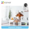 Combo Cámara Seguridad Wifi C6n 2MPX Interior  Ezviz + MicroSd 64gb Blanco Hiksemi
