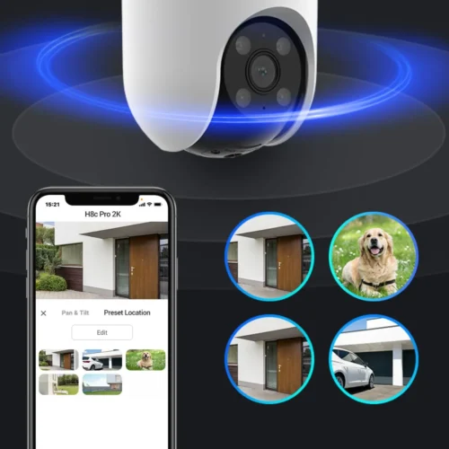 Cámara H8c Pro 2K (3MPX) Wifi 360° Audio Motorizada Blanco Ezviz