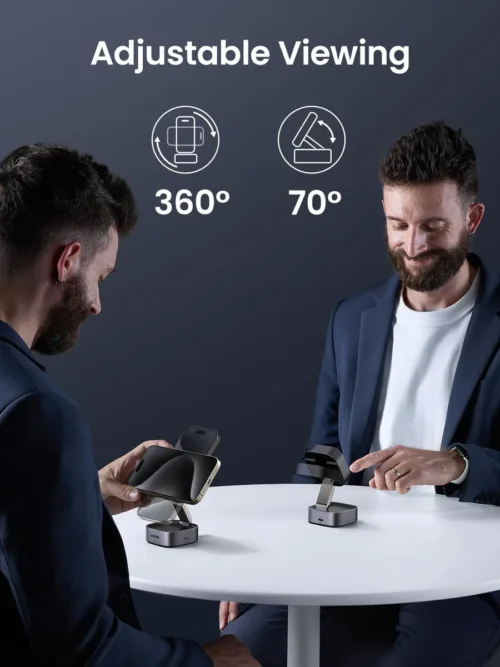 Cargador Inalambrico Magnético 2 en 1 (Iphone + Airpods) 15W Ugreen