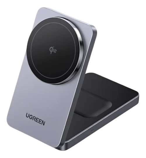 Cargador Magnético 2 en 1 (IPhone + Airpods) 15w Gris Ugreen