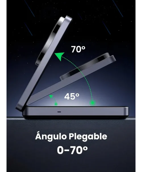 Cargador Magnético 2 en 1 (IPhone + Airpods) 15w Gris Ugreen